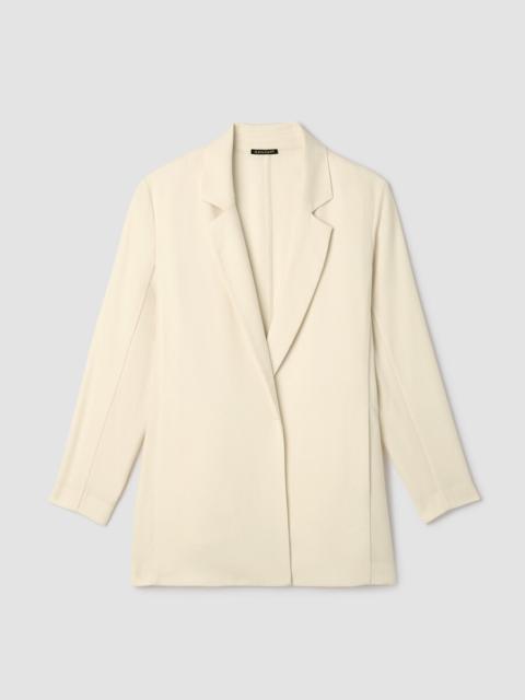 EILEEN FISHER Stretch Wool Crepe Long Blazer