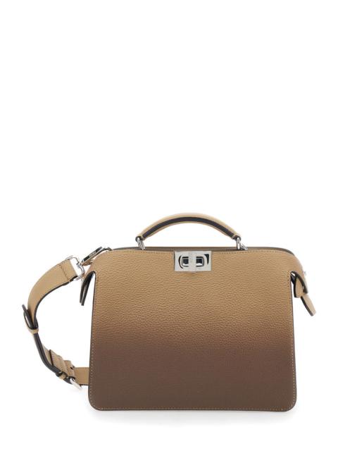 FENDI Fendi Men 'Iseeu Small' Beige Handbag With Removable Internal Pocket And Faded Effect In Leather Man