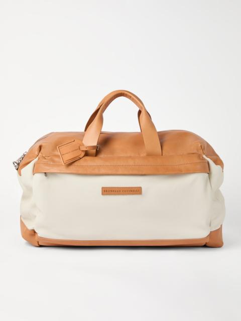 Brunello Cucinelli Grained calfskin and cowhide active bag