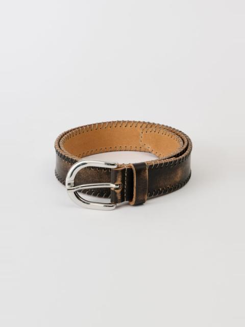 Our Legacy Friday Belt Vintage Black Leather