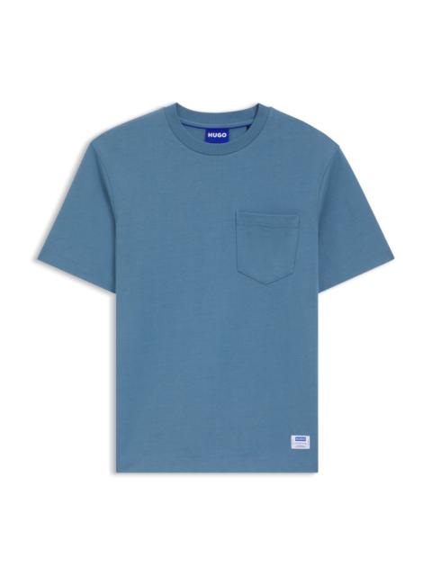 HUGO COTTON-JERSEY T-SHIRT WITH PATCH POCKET AND LOGO LABEL