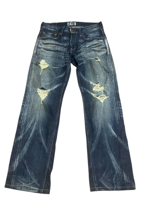 Hysteric Glamour Edwin 503 Blue Trip Distressed Denim Pants