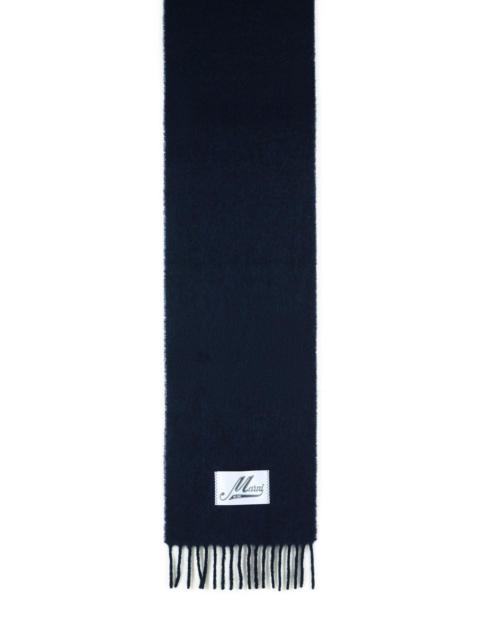 Marni Marni Dark Blue Brushed Alpaca Blend Scarf Men