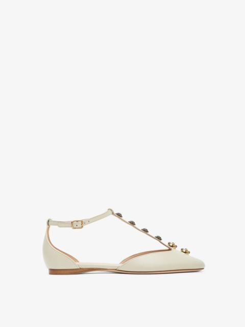 Chloé Celeste eggshell leather ballerinas