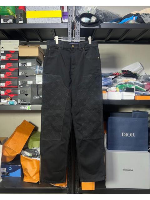 Louis Vuitton Louis Vuitton monogram black carpenter pants 32