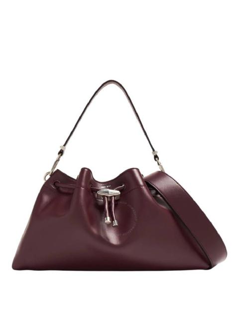 JIMMY CHOO Jimmy Choo Diamond Drawstring Leather Shoulder Bag