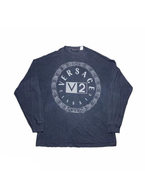 VERSACE Vintage 90s Gianni Versace Classic V2 Big Logo Floral Crest