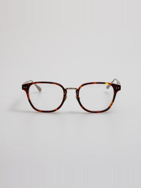 LINDA FARROW Jeffrey Optical Frame in Dark Tortoiseshell