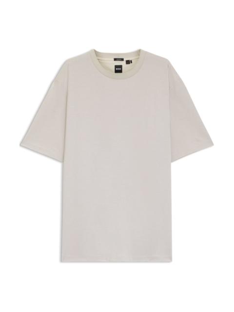BOSS REGULAR-FIT T-SHIRT IN MICRO-PATTERNED MERCERIZED COTTON