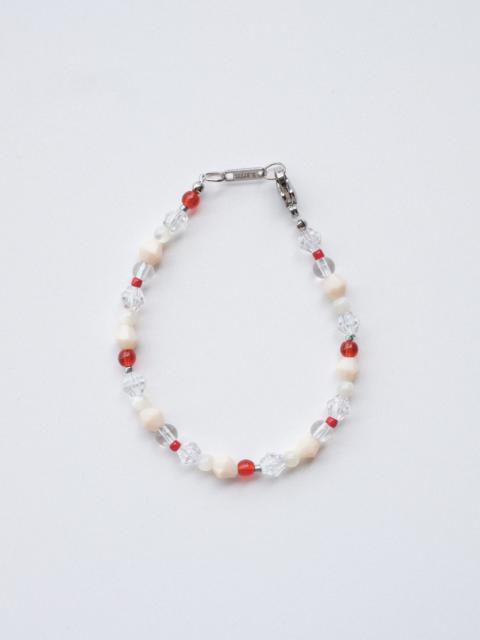 Other Designers Cute Red Crystal Glass Beads Handmade Beaded Bracelet