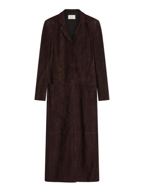 ST. AGNI Tailored Suede Coat brown