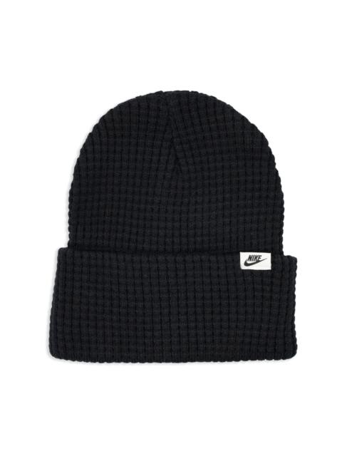 waffle-knit beanie