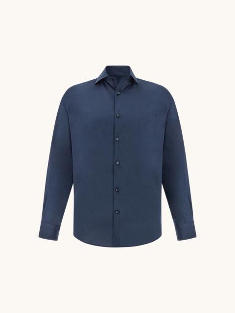 Paul & Shark GARMENT‑DYED COTTON VOILE SHIRT