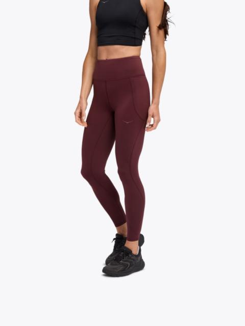 HOKA Women's Elaro Knit Tights 27" in Black Cherry