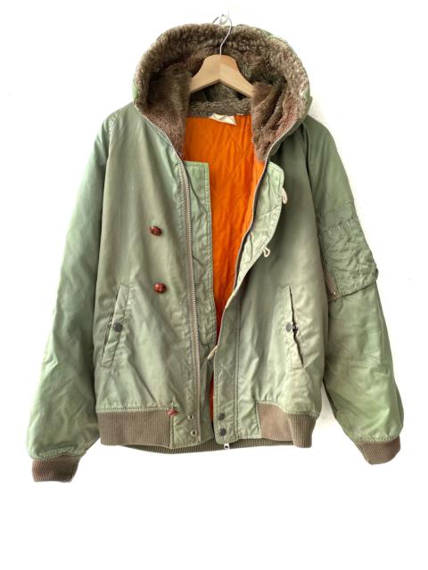 Other Designers Vintage - Vintage Kearny House Bomber Fur Jacket Hoodie