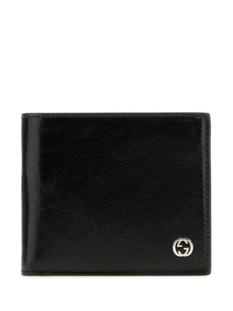 GUCCI Gucci Men Black Leather Wallet