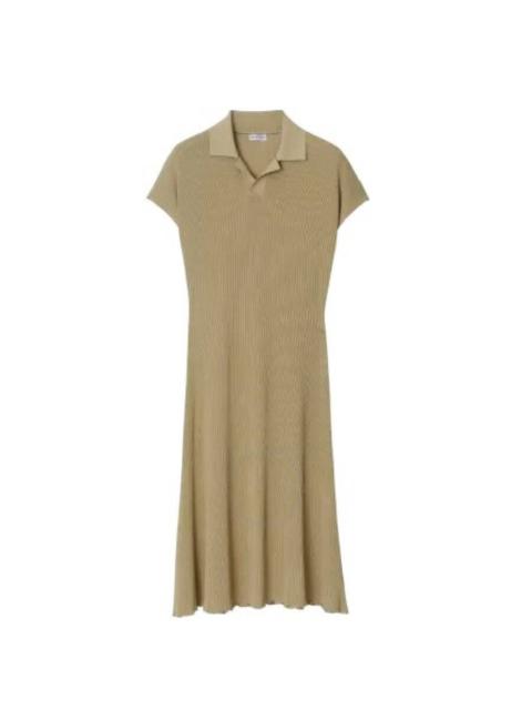 Burberry Stretch Design Polo Collar Dress