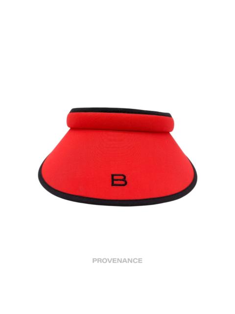 BALENCIAGA Balenciaga B Logo Visor - Red/Black