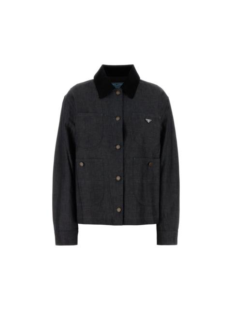 Prada PRADA Denim Shirt New And Authentic (Women's size:IT 40;)