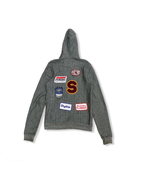 Other Designers Generic - JapaneseBrand Generic Youth Racing Patched Zip Up Hoodie