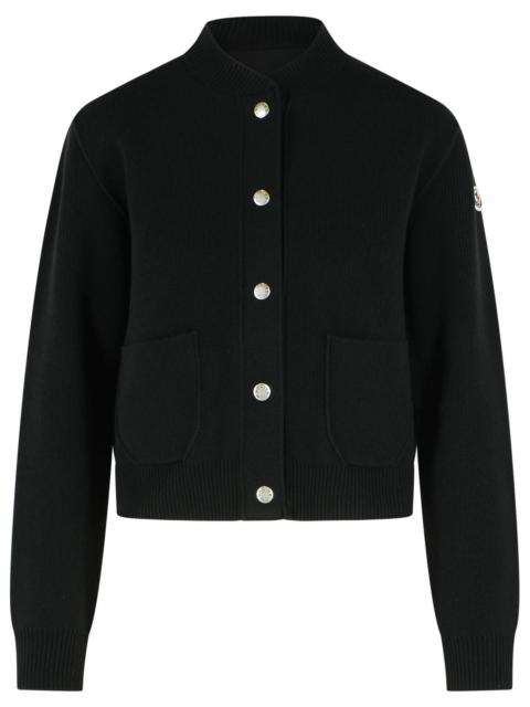 Moncler Moncler Black Wool Blend Cardigan Women