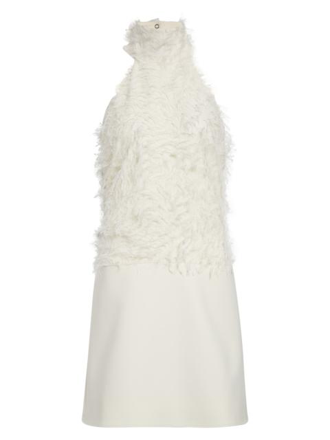 courrèges Courrèges Feather Thread Halter Dress in Natural at Nordstrom