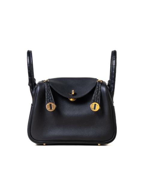 Hermès Hermes Mini Lindy Touch Matt Gold Hardware Noir