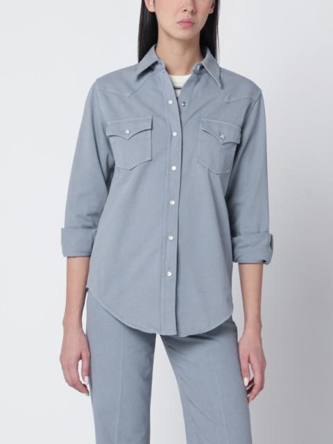 A.P.C. Blue-grey cotton shirt