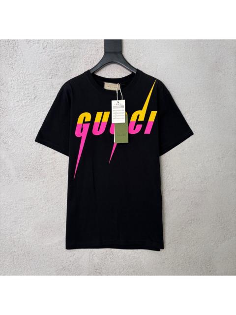 GUCCI Gucci Lightning Blade Logo Letter Short-Sleeve T-Shirt