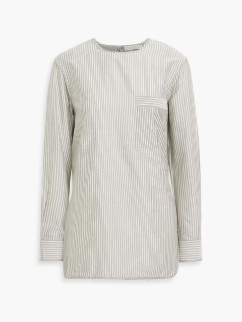 ULLA JOHNSON Sabine striped cotton and silk-blend tunic