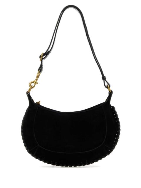 Isabel Marant Isabel Marant Women Black Suede Oskan Moon Shoulder Bag