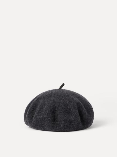 Brunello Cucinelli Wool beret with Precious detail