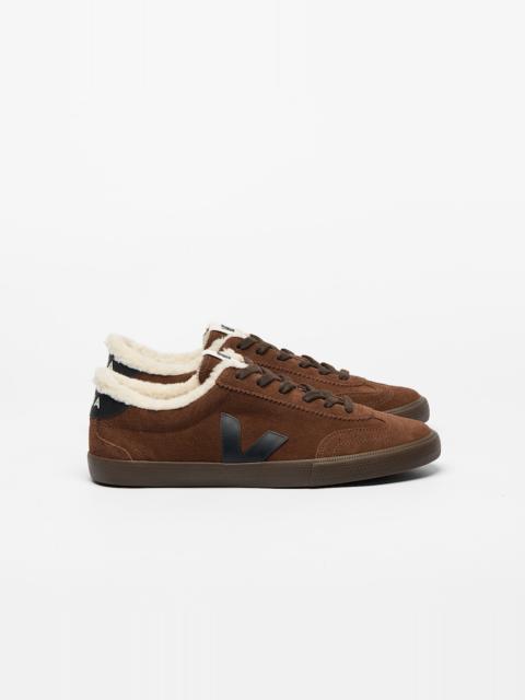 VEJA VOLLEY FURED SUEDE WALNUT BLACK EAGLE
