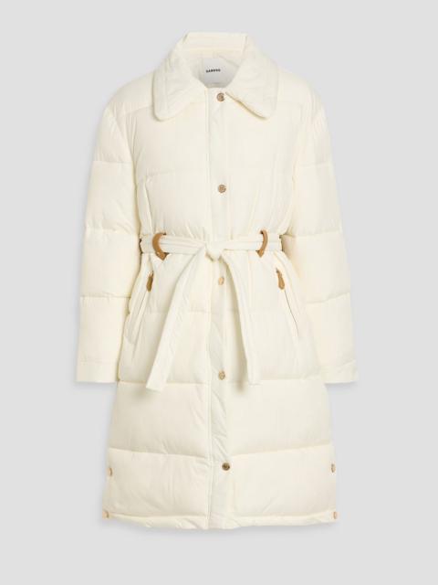 Sandro Belted quilted shell coat