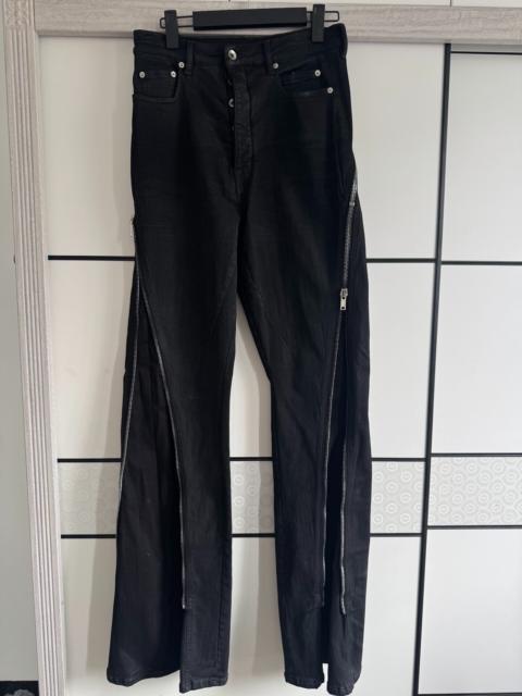 Rick Owens Rick Owens banana zip-up style waxed finish pants