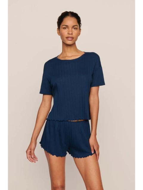 eberjey Pointelle Short Sleeve Tee