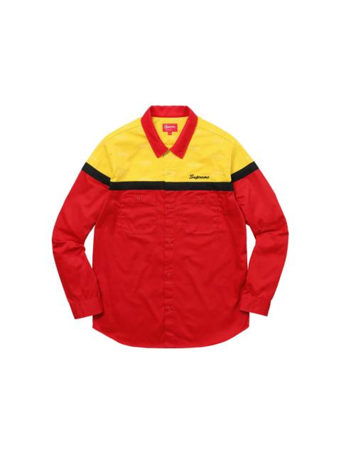 Supreme Supreme Color Blocked Work Shirt Red