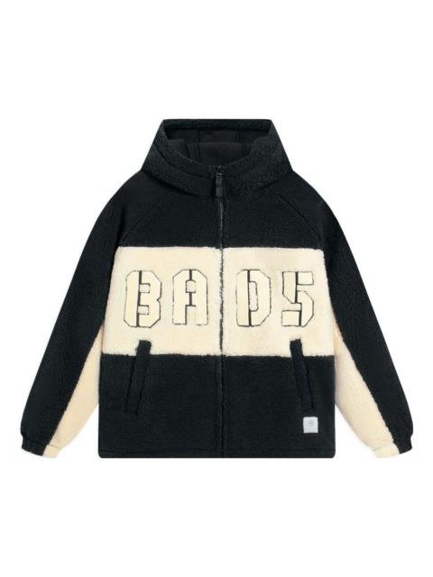 Li-Ning Li-Ning BadFive Logo Fleece Full Zip Jacket 'Black Beige' AFDSA69-4