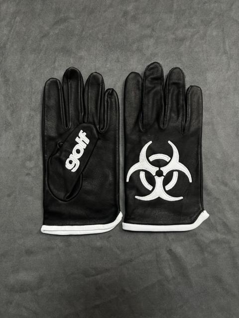 Golf Wang Golf Racing Hazard Leather Gloves Black Size M