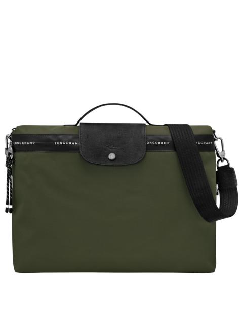 Longchamp Le Pliage Energy Briefcase Khaki - Canvas