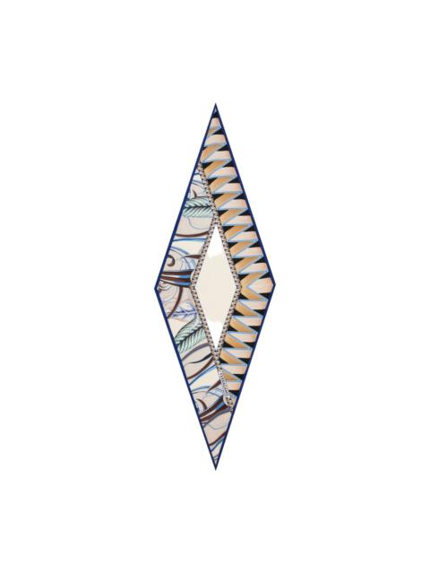 graphic-print triangle scarf