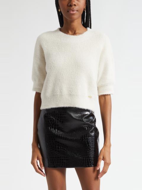 L'AGENCE L'AGENCE Guinevere Elbow Sleeve Sweater in Vintage White at Nordstrom