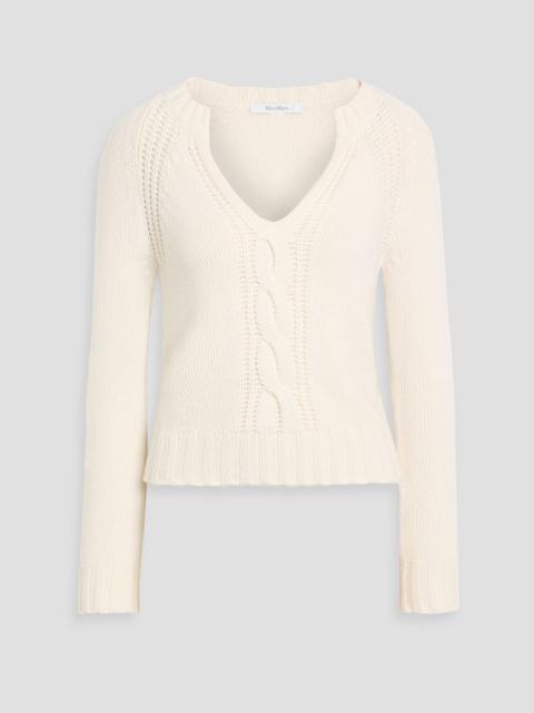 Max Mara Cancan cable-knit cashmere sweater
