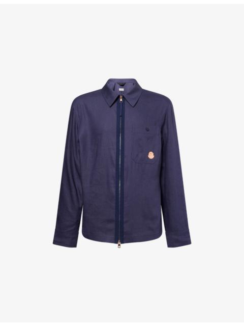 Moncler Moncler x Gilga Farm By Donald Glover Logo-Patch Linen-Blend Shirt