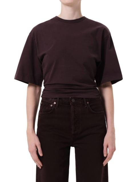 AGOLDE AGOLDE Shari Cotton T-Shirt in Root Dark Brown Burgundy at Nordstrom