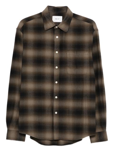 NN07 Deon check-pattern flannel shirt