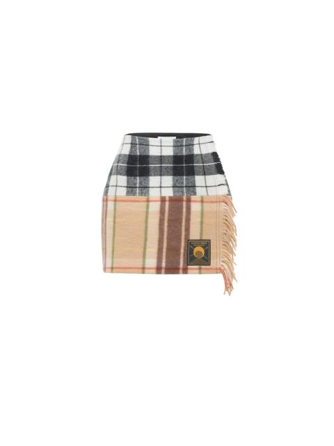 Marine Serre Regenerated Tartan Scarves Mini Skirt