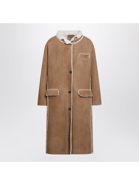 Prada Prada Camel Shearling Coat Women
