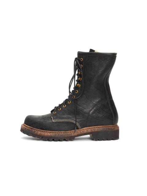 visvim SCOUT PLAIN TOE BOOTS HI-FOLK BLACK