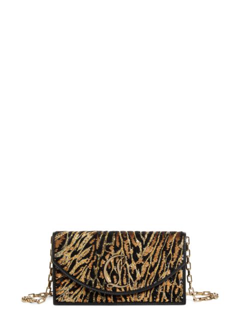 Christian Louboutin Christian Louboutin Loubi54 Sequin & Leather Clutch in Black/Multi/Gold at Nordstrom